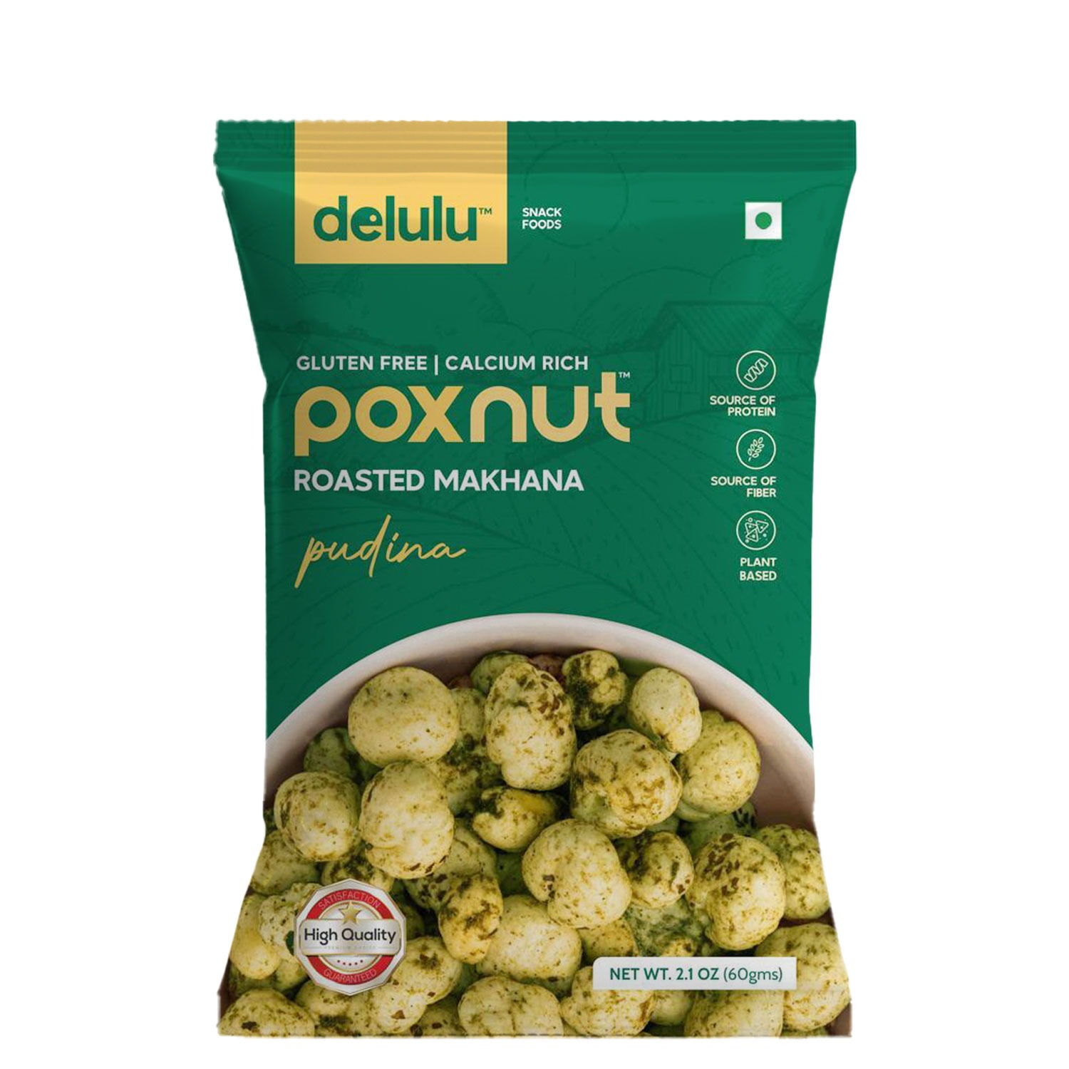 Delulu Pudina Roasted Makhana Gluten Free | Calcium Rich